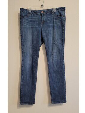 Vera Wang SIMPLY VERA Skinny leg blue JEANS size 16L LONG